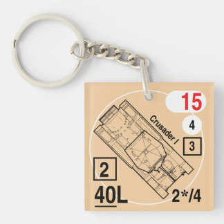 Schlüsselanhänger Fob ASL-Kreuzfahrer-I