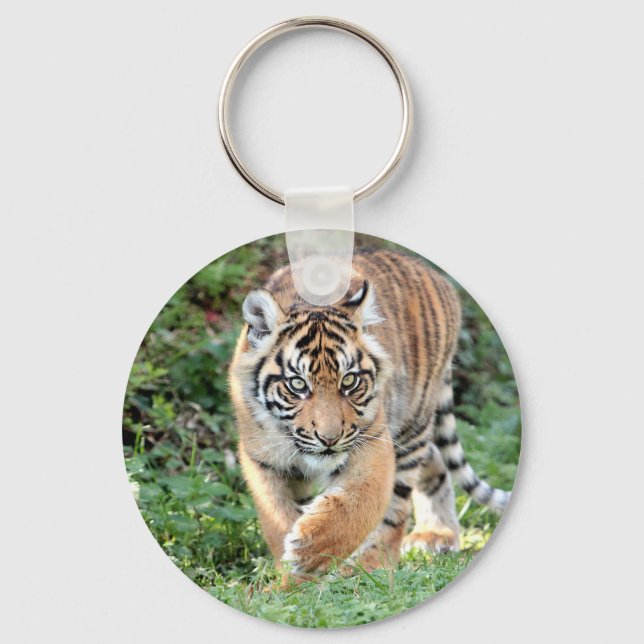 Schlüsselanhänger Foto tiger , Tiere 0190. (Vorderseite)
