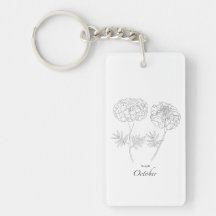 Schlüsselanhänger Frauenringelblume Oktober Geburt