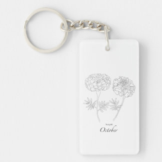 Schlüsselanhänger Frauenringelblume Oktober Geburt