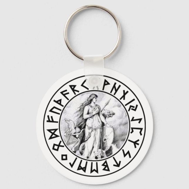 Schlüsselanhänger Freya Rune Shield (Vorderseite)