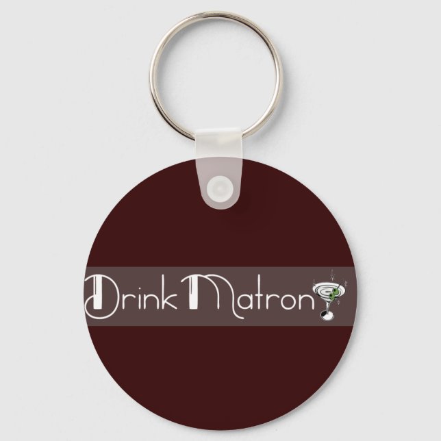 Schlüsselanhänger für das Logo "Drink Matron" (Vorderseite)