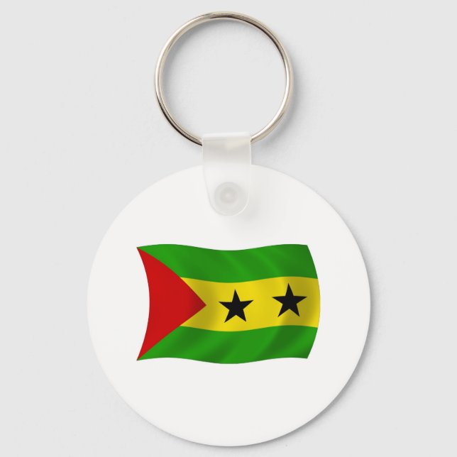 Schlüsselanhänger für die Flagge von Sao Tome und  (Vorderseite)