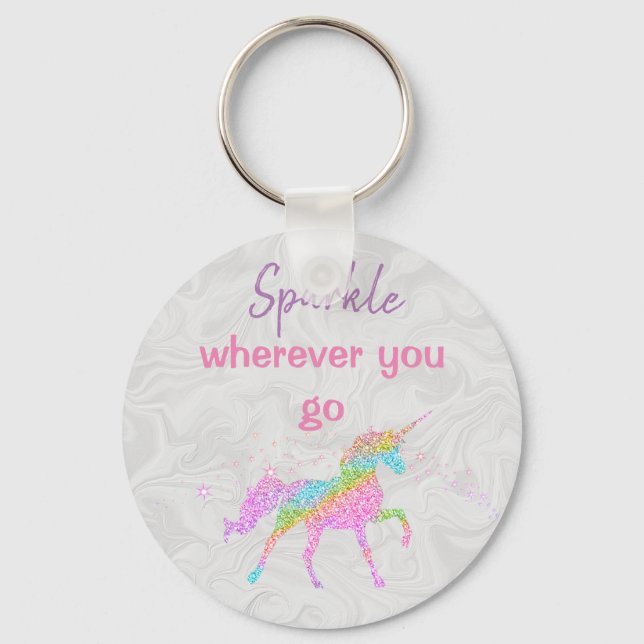 Schlüsselanhänger für Grundtasten - Unicorn (Vorderseite)