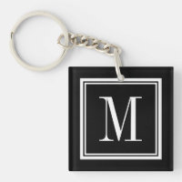 Schlüsselanhänger für Monogramm-Farbhintergrund