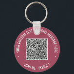 Schlüsselanhänger für QR-Code-Info-Informationen B<br><div class="desc">Wählen Sie Farben und Schriftart - Ihre spezielle QR-Code-Info und Personalisiertes Geschenk für den benutzerdefinierten Text - Hinzufügen Ihres QR-Codes - Bild oder Logo - Foto / Text - Name oder andere Informationen / Nachricht - Neu vergrössern und verschieben oder entfernen / Elemente hinzufügen - Bild / Text mit Anpassungstool....</div>