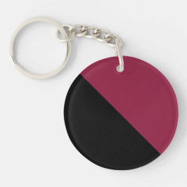 Schlüsselanhänger für Vintage Farbblöcke (Schwarz