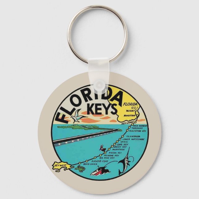 Schlüsselanhänger für Vintage Florida Keys (Vorderseite)