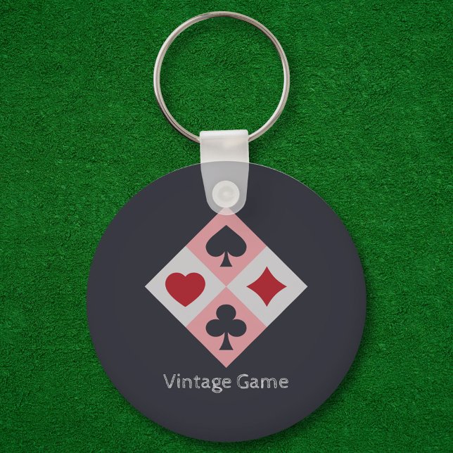 Schlüsselanhänger für Vintage Kartenspiele (Vintage Playing Cards Colors Keychain)