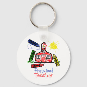 Schlüsselanhänger für Vorschullehrer - Schulhaus &