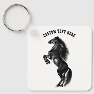 Schlüsselanhänger-Geschenk für Schwarze Pferde mit Schlüsselanhänger