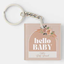 Schlüsselanhänger, Hallo Baby, Moderne Babydusche  Schlüsselanhänger