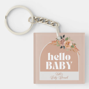 Schlüsselanhänger, Hallo Baby, Moderne Babydusche  Schlüsselanhänger