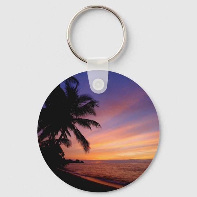 Schlüsselanhänger - Hawaiianischer Sonnenuntergang (Vorderseite)