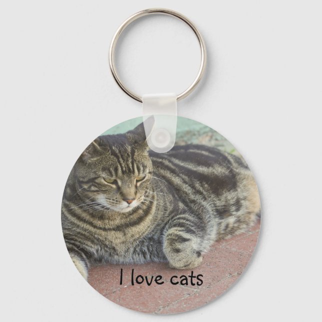 Schlüsselanhänger "I Liebe Cats" (Vorderseite)