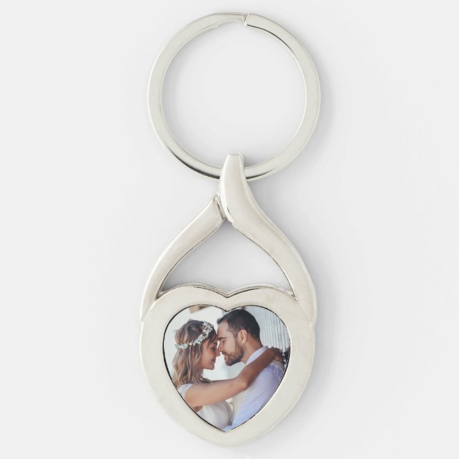 Schlüsselanhänger in Form von Herz-Hochzeit (Vorderseite)