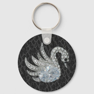 Schlüsselanhänger Jewel Swan Leder (017-047)