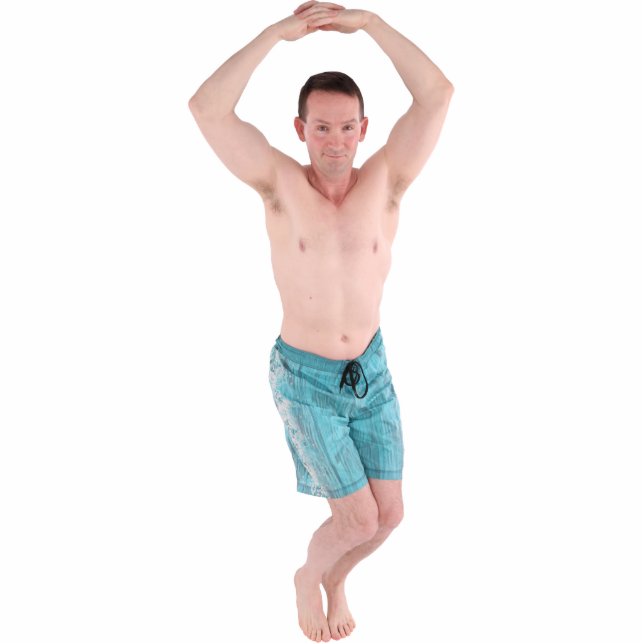 Schlüsselanhänger-kleiner Mann Hangin mit Ihnen 2" Fotoskulptur Schlüsselanhänger (Vorne)