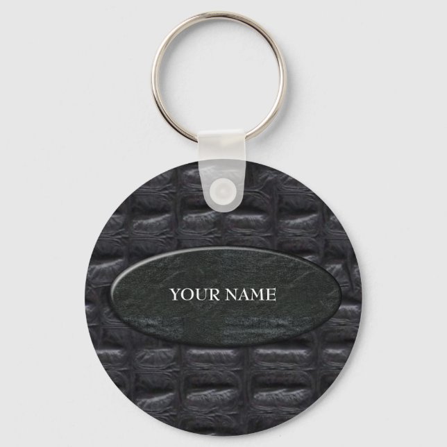 Schlüsselanhänger Leather Stone Ihren Namen hinzuf (Vorderseite)