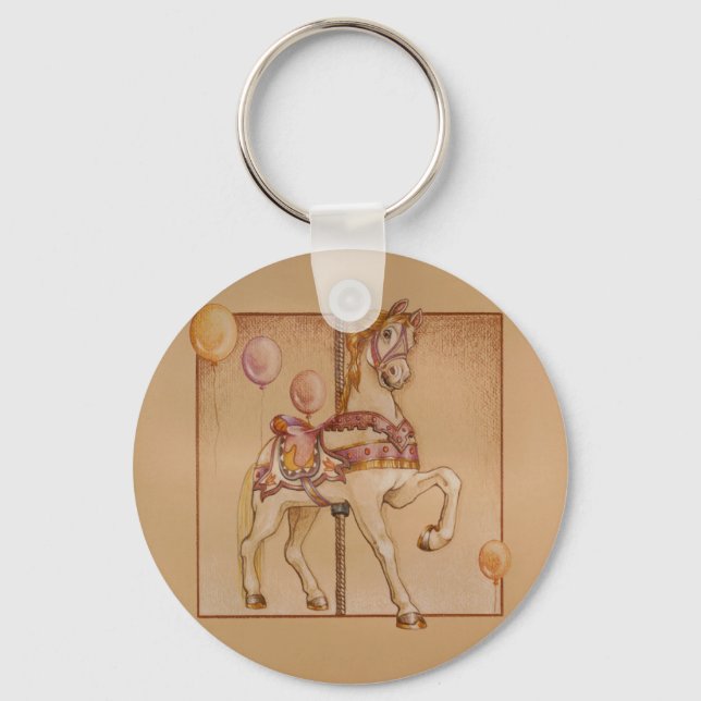 Schlüsselanhänger - Lila Pony Carousel (Vorderseite)