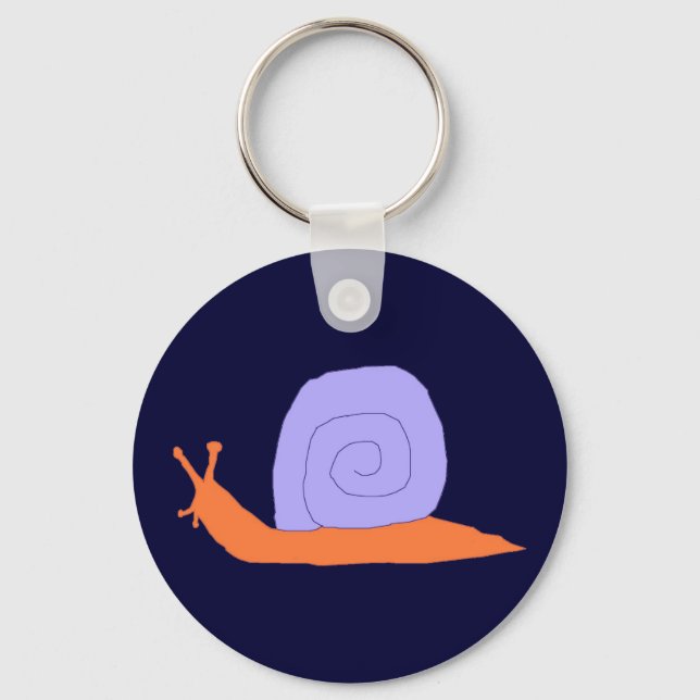 Schlüsselanhänger lila und Orange Snail (Vorderseite)