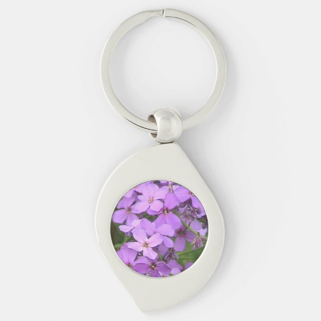 Schlüsselanhänger lila Wildblumen (Vorderseite)