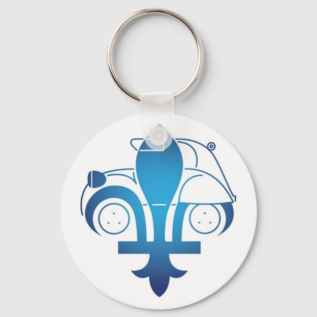 Schlüsselanhänger Logo Forum Citroen2cvquebec (Vorderseite)