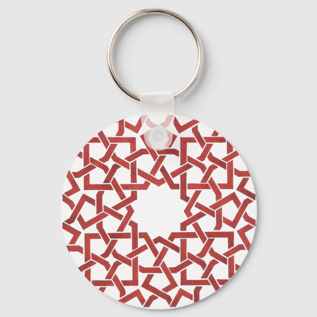 Schlüsselanhänger Marokkanisches Rotes Mosaik MAML (Vorderseite)