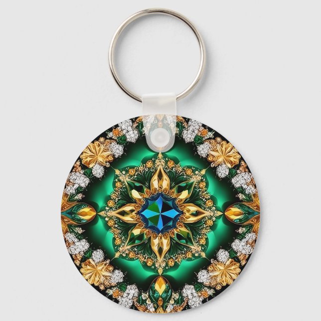 Schlüsselanhänger mit brasilianischem Farbdesign (Vorderseite)