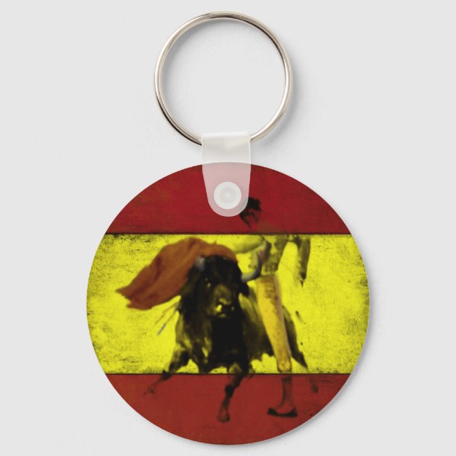 Schlüsselanhänger mit Bullfight auf die schmutzige (Vorderseite)