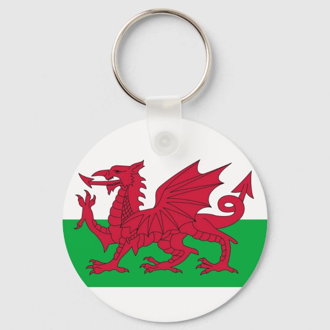 Schlüsselanhänger mit der Fahne der Wales Vereinig (Vorderseite)