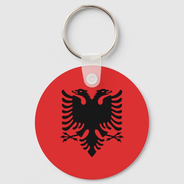 Schlüsselanhänger mit der Flagge Albaniens (Vorderseite)