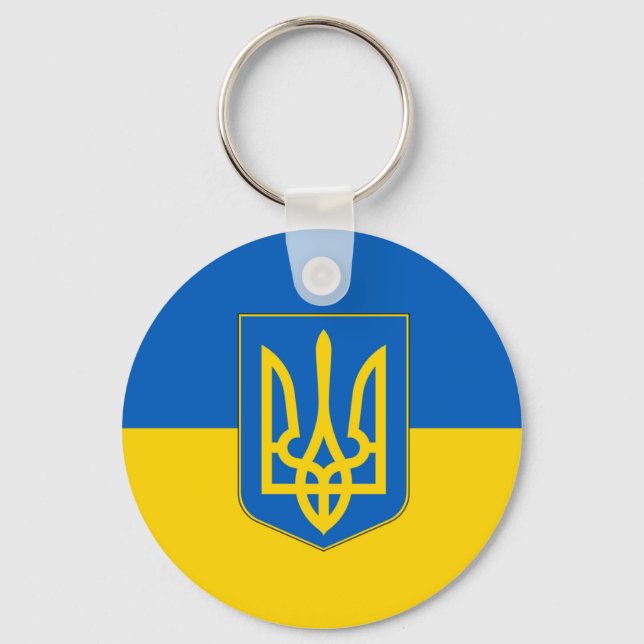 Schlüsselanhänger mit der Flagge der Ukraine (Vorderseite)