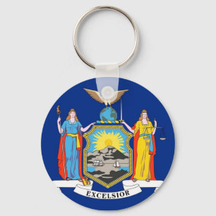 Schlüsselanhänger mit der Flagge des New Yorker St