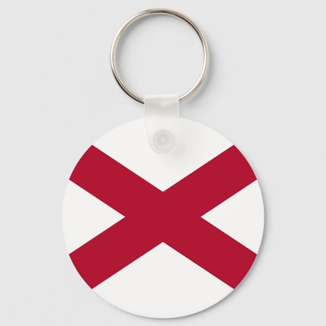 Schlüsselanhänger mit der Flagge des Staat Alabama (Vorderseite)