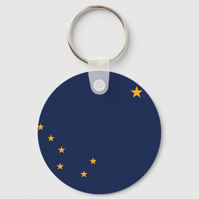 Schlüsselanhänger mit der Flagge des Staat Alaska (Vorderseite)