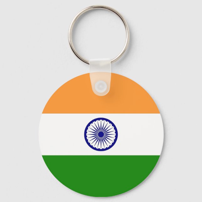 Schlüsselanhänger mit der Flagge Indiens (Vorderseite)