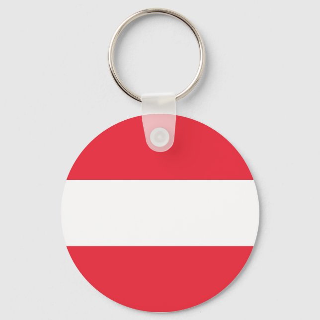Schlüsselanhänger mit der Flagge Österreichs (Vorderseite)
