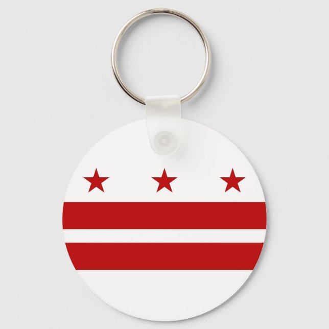 Schlüsselanhänger mit der Flagge von Washington DC (Vorderseite)
