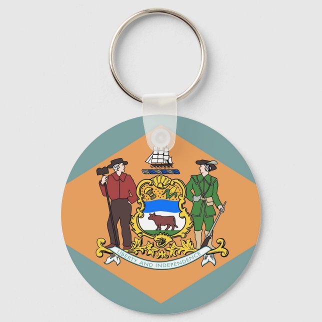 Schlüsselanhänger mit Flagge des Delaware-Staat (Vorderseite)