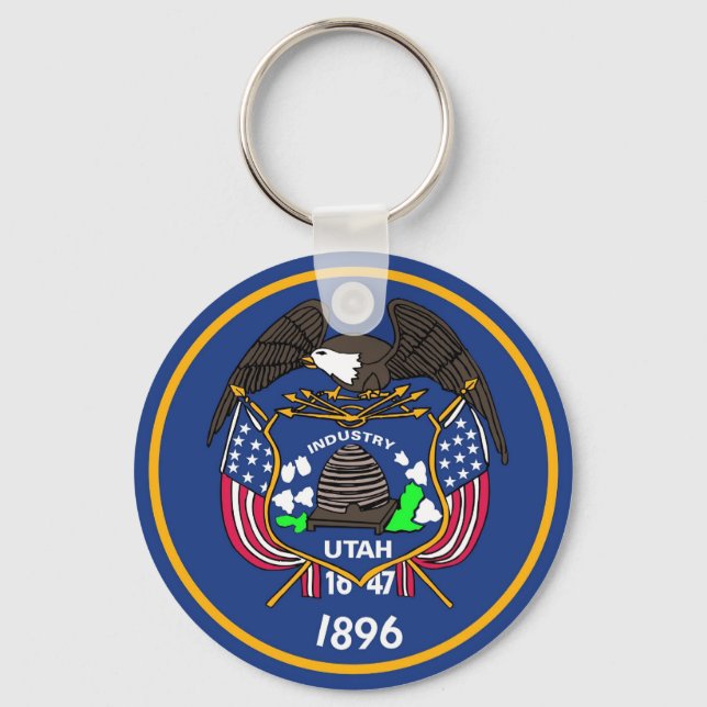 Schlüsselanhänger mit Flagge des Utah-Staat (Vorderseite)