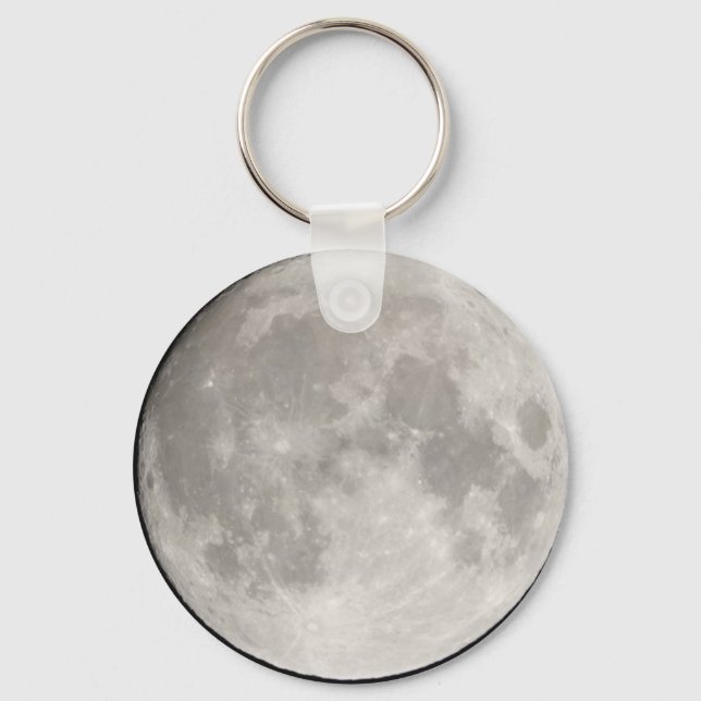 Schlüsselanhänger mit grauem Mond (Vorderseite)