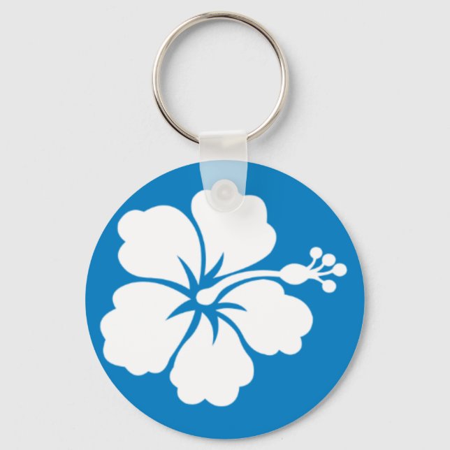 Schlüsselanhänger mit Hibiskus-Design (Vorderseite)