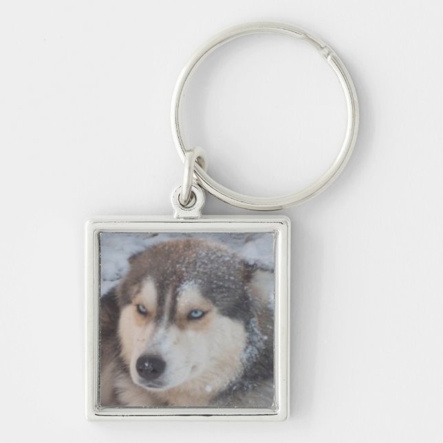 Schlüsselanhänger mit Husky (Vorne)