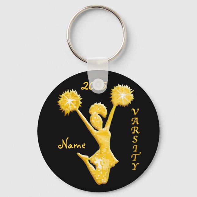 Schlüsselanhänger mit JAHR und Cheerleader's NAME (Vorderseite)