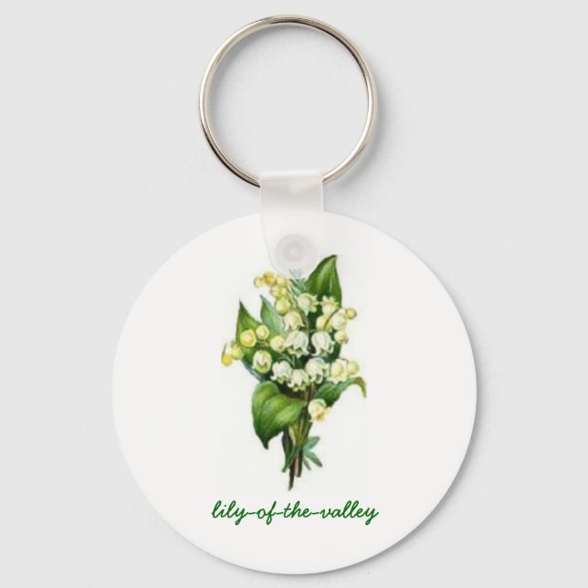 Schlüsselanhänger mit Lily-of-the-Valley-Design (Vorderseite)