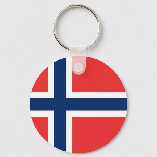 Schlüsselanhänger mit norwegischer Flagge (Vorderseite)