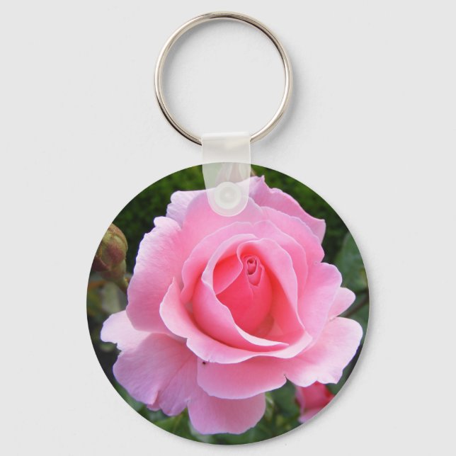 Schlüsselanhänger mit schöner Rosa (Vorderseite)