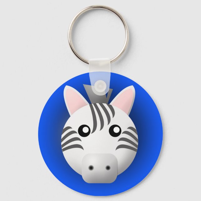 Schlüsselanhänger mit Tieren: Zebra (Vorderseite)