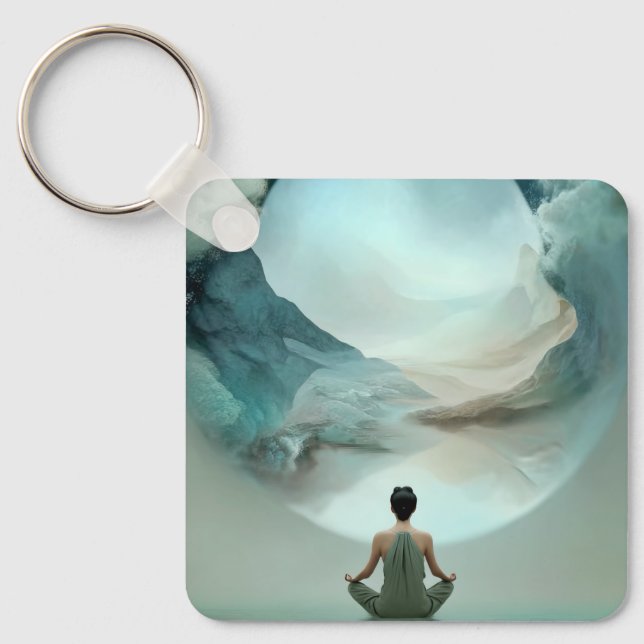 Schlüsselanhänger Mystische Zen-Meditation (Vorderseite)